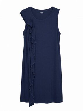 Three Dots Women's Sleeveless Navy Dress XL